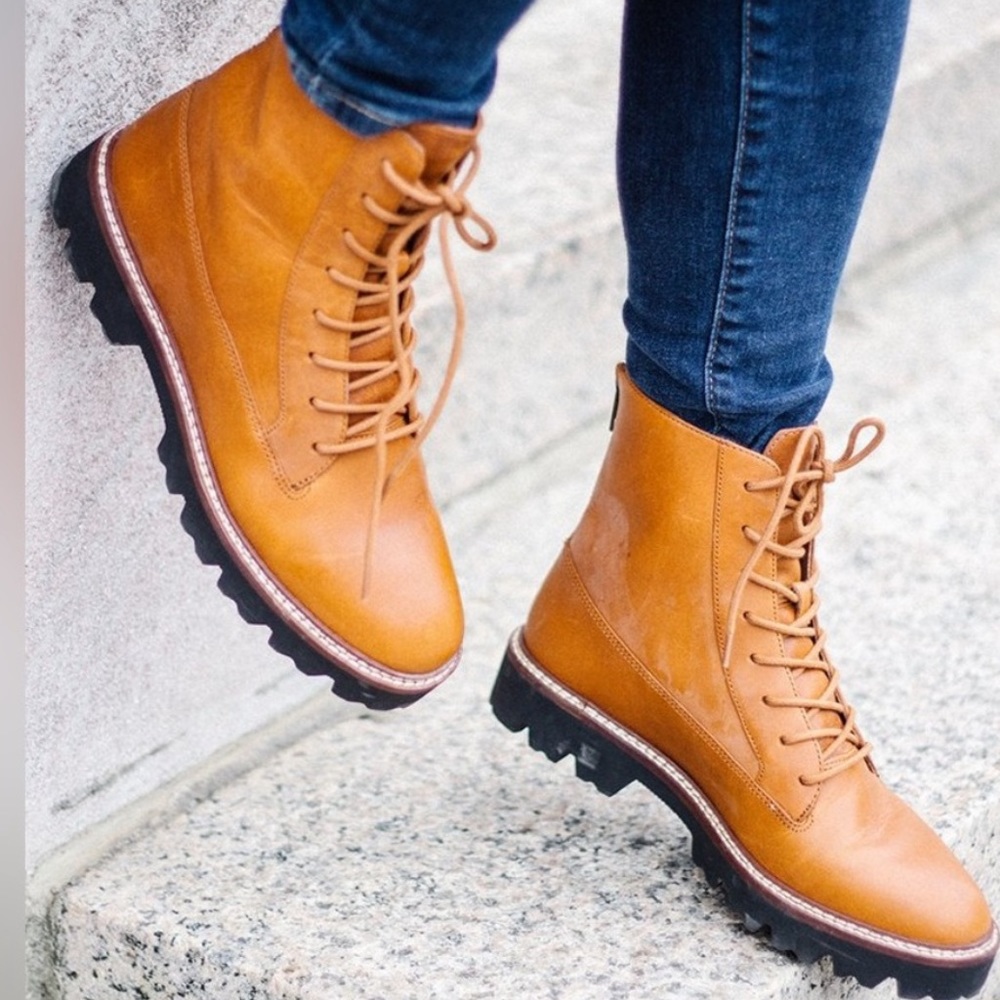 MADEWELL The Citywalk Lugsole Lace-Up Boot, SIZE 9